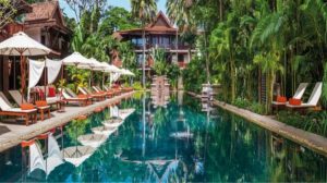 Piscina del hotel Residence de Angkor en Camboya